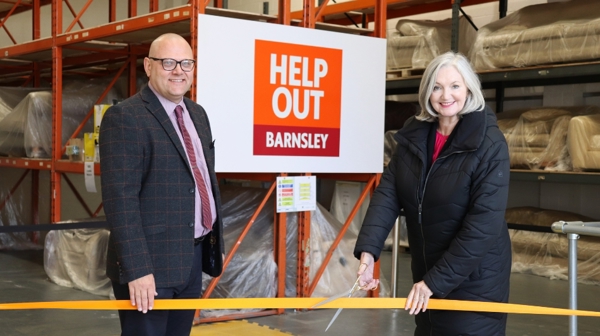 Phil Hollingsworth And Martine Tune Opening The Help Out Barnsley Hub