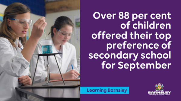 Over 88 Per Cent Of Children Offered Their Top Preference Of Secondary School For September