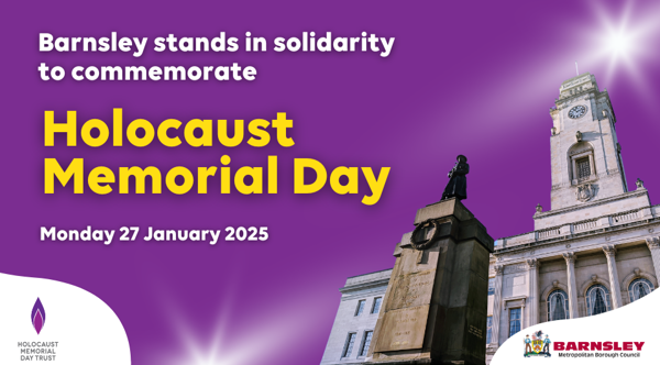 Barnsley stands in solidarity to commemorate Holocaust Memorial Day - Monday 27 January 2025