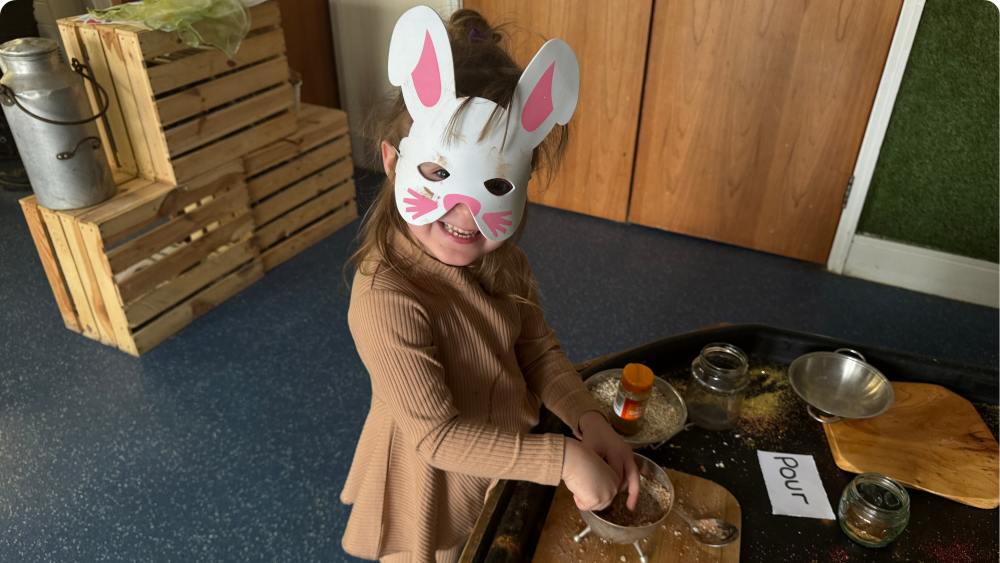 Child In Bunny Mask
