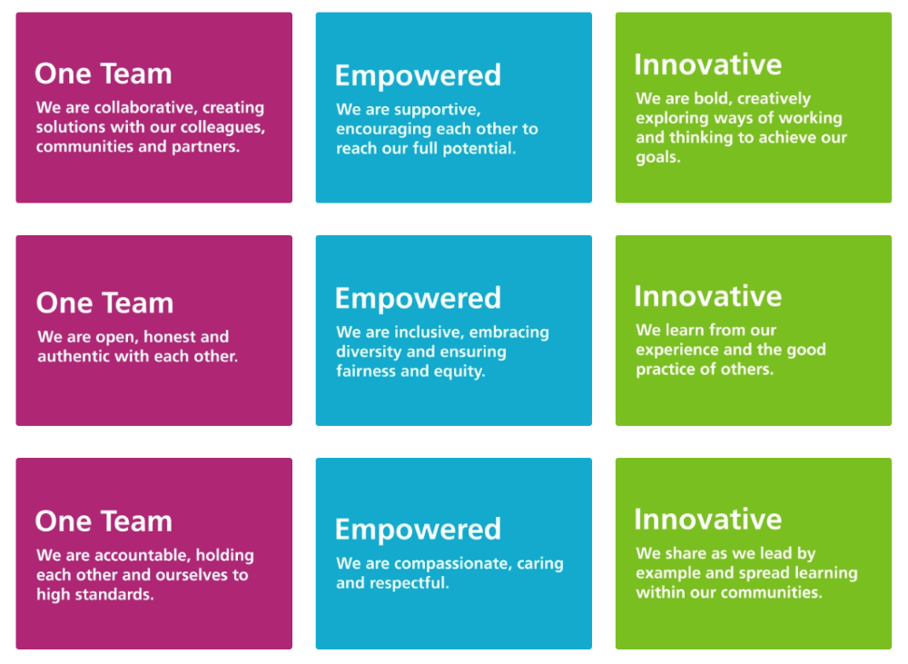 South Yorkshire ICT Values And Behaviours