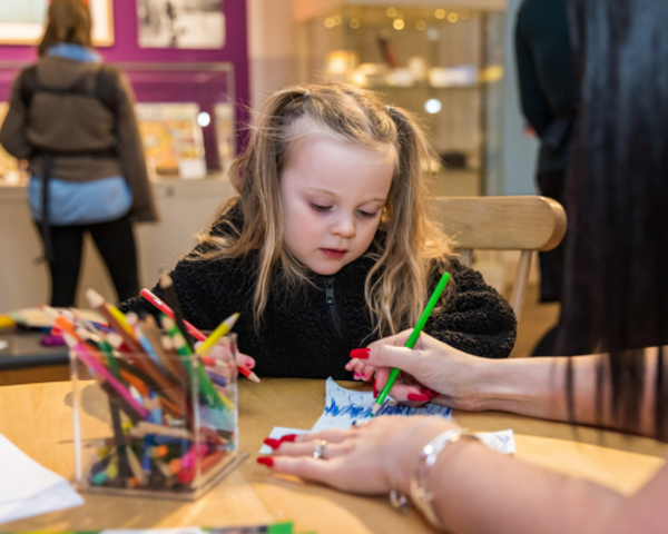 Parent And Child Colouring Inside Experience Barnsley Museum